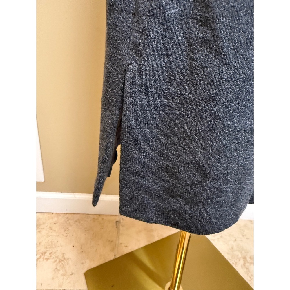 100% Merino Wool Talbots Dark Charcoal Gray Sleeveless Midi Dress - Picture 5 of 10